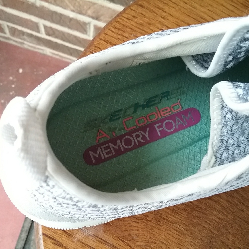 Skechers Gray and White Memory Foam Sneakers - image 6